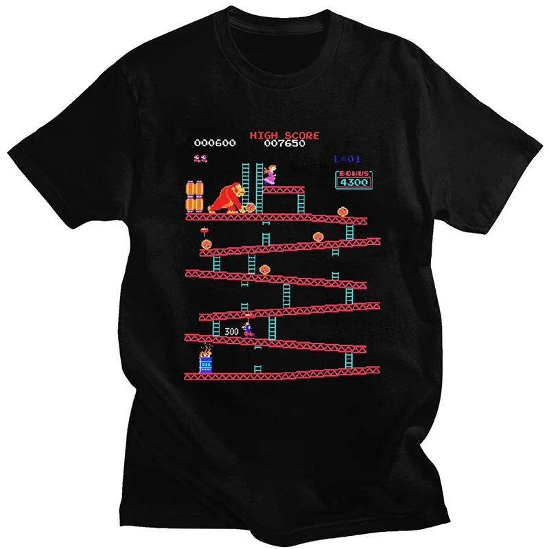 Retro Gaming T Shirts - Funny Donkey Kong T Shirt Men