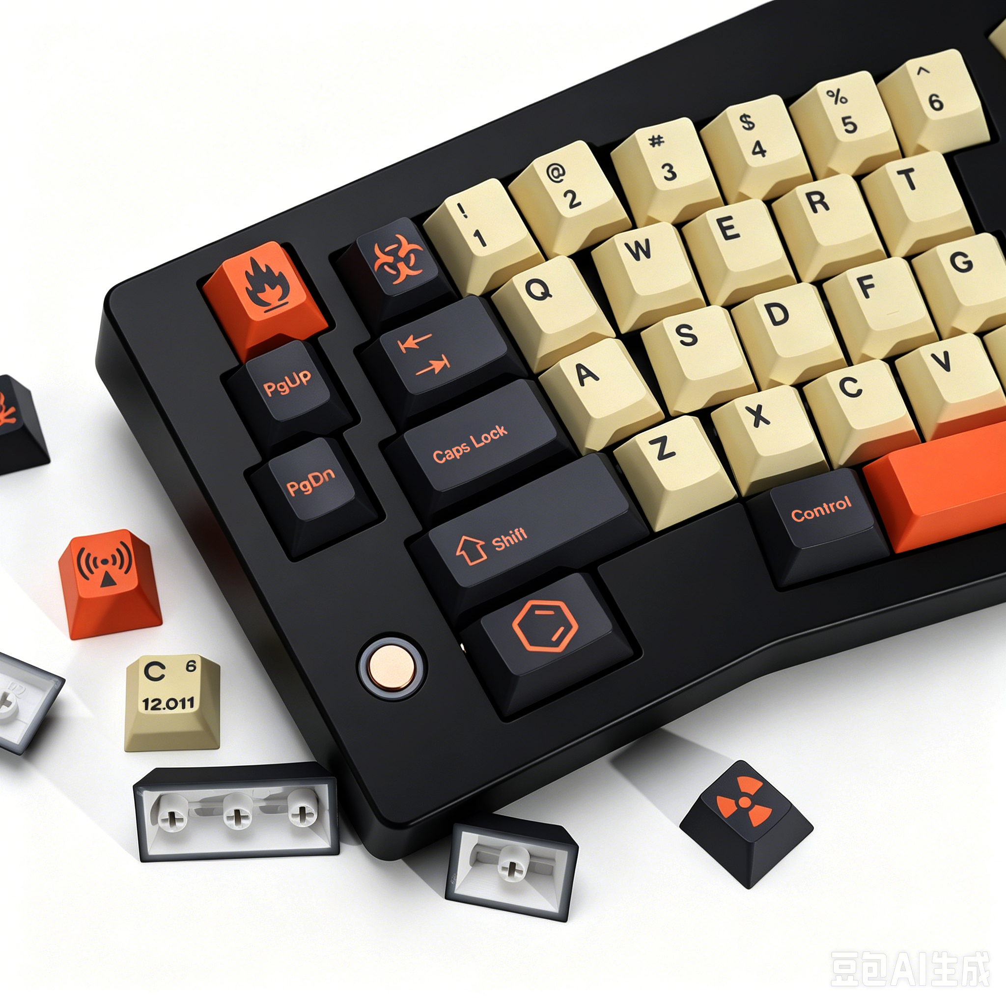 Retro Gaming Keyboard - KBDiy GMK Keycaps Retro GMK Carbon