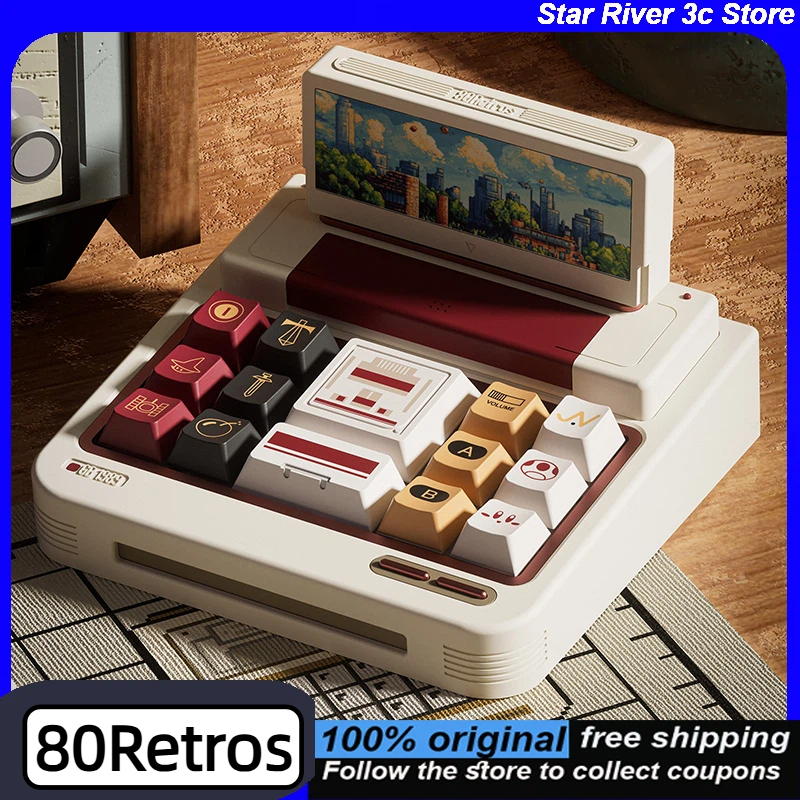 Retro Gaming Keyboard - 80Retros FC1983 Retro Red And White