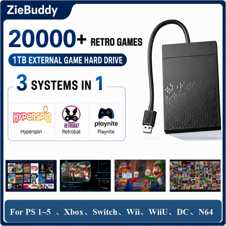 Retro Pc Gaming - 1TB Retro Gaming HDD 20000+ Retro