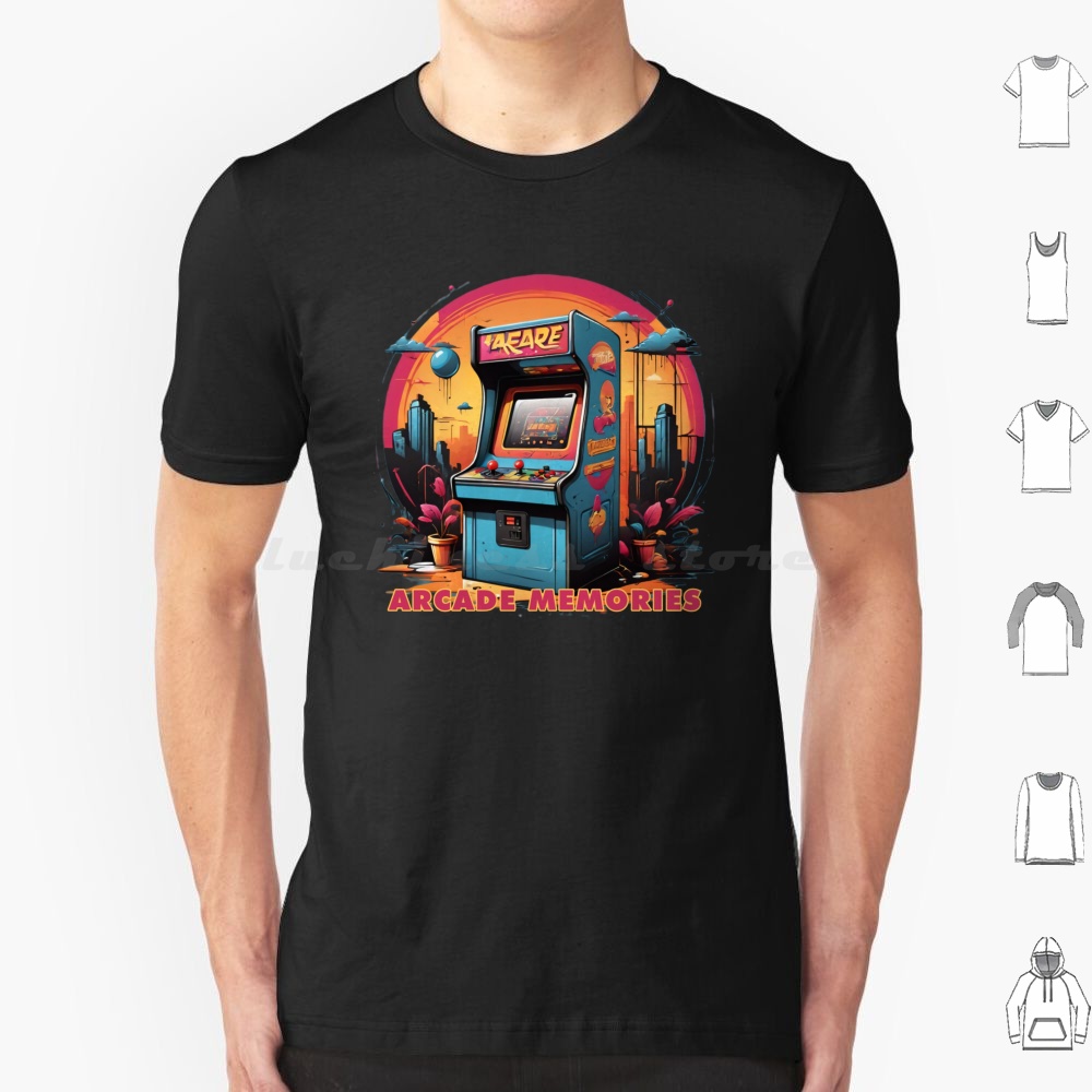Retro Gaming T Shirts - Arcade Memories-Arcade T Shirt Cotton Men