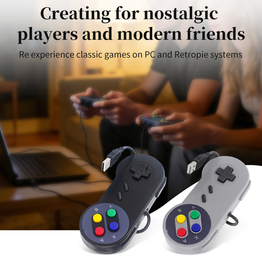 Retro Gaming Raspberry Pi Zero - Wired USB Gamepad Retro Gaming Joystick