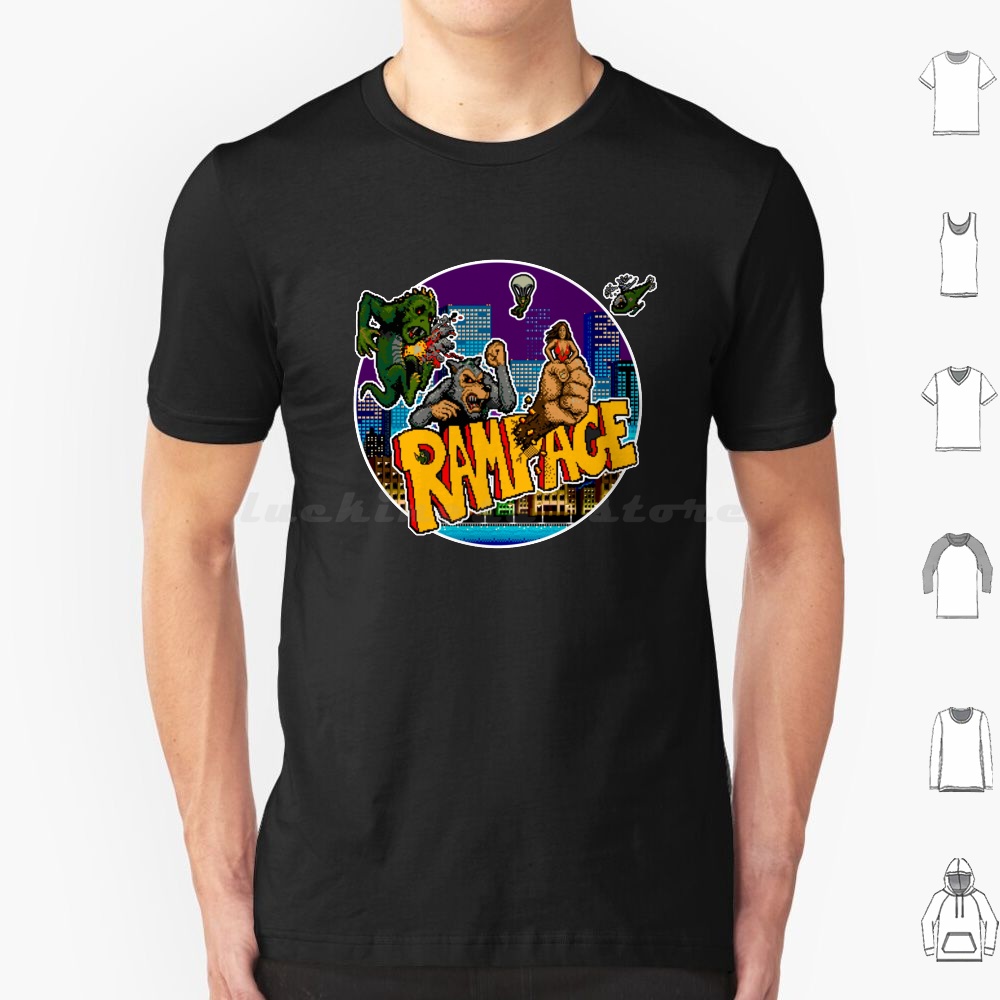 Retro Gaming T Shirts - Rampage T Shirt Cotton Men Women