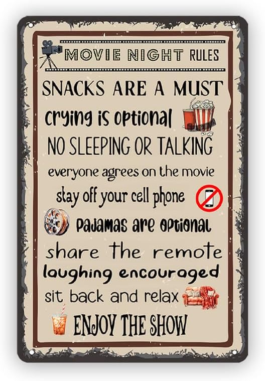 Movin Night Rules Metal Sign R - Retro Gaming Room reseña y precio