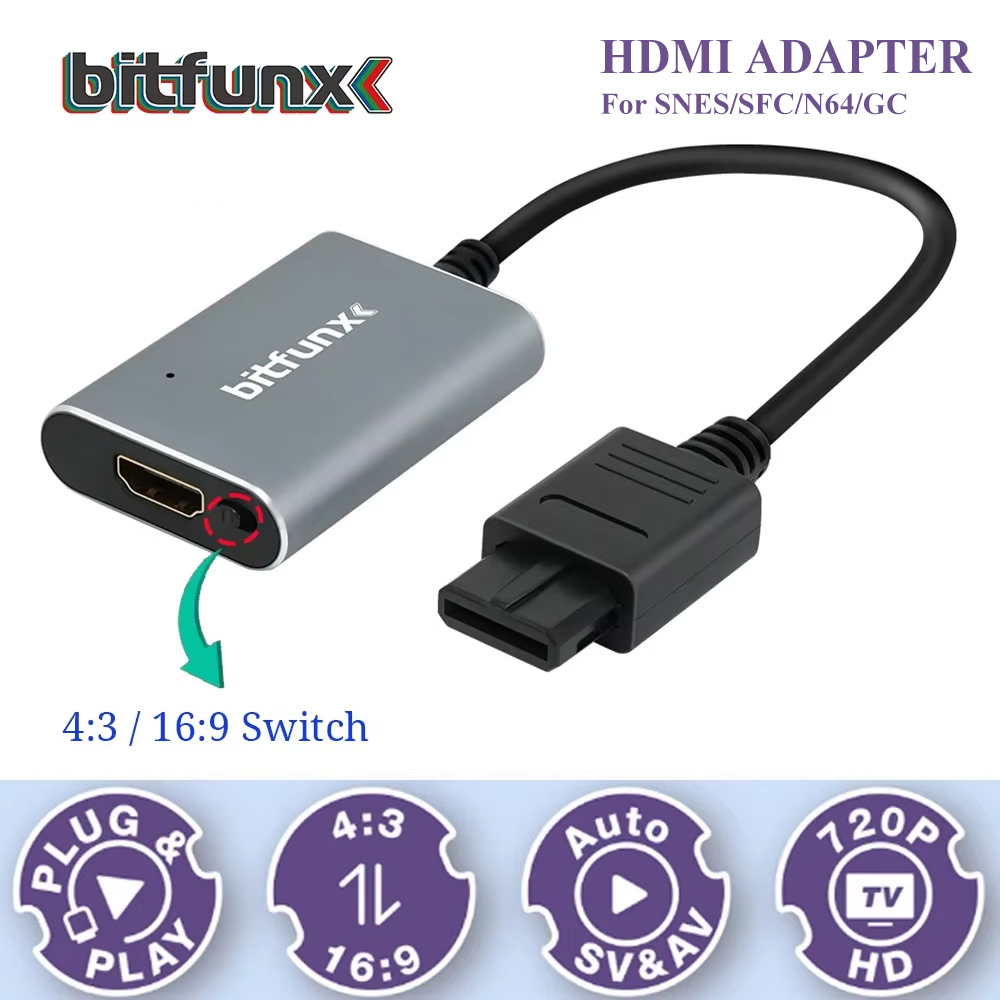 Bitfunx 720P Svideo / AV To HD - Retro Gaming Room reseña y precio