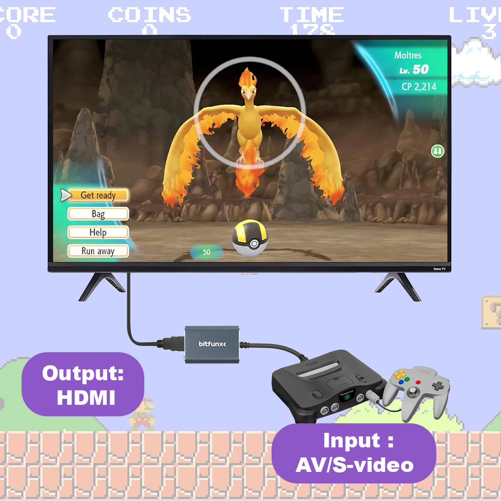 Bitfunx 720P Svideo / AV To HD - Retro Gaming Room reseña y precio
