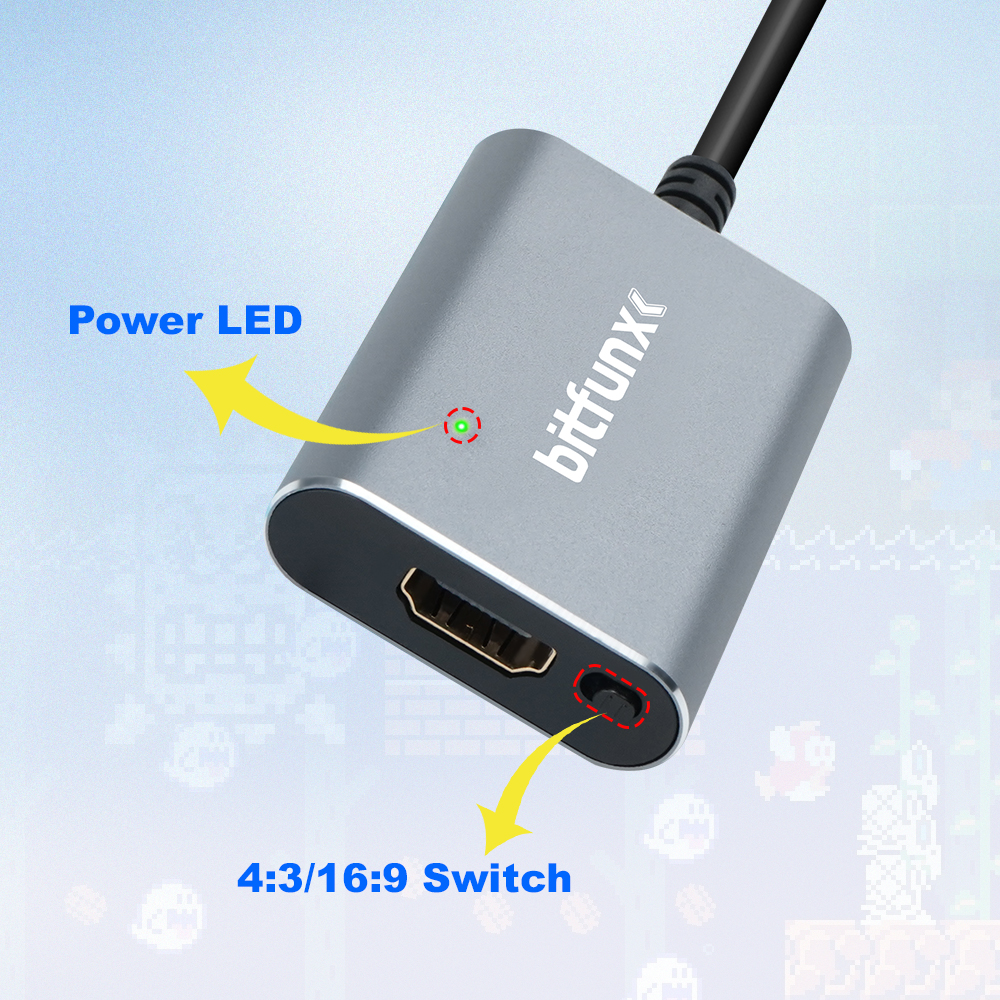 Bitfunx 720P Svideo / AV To HD - Retro Gaming Room reseña y precio