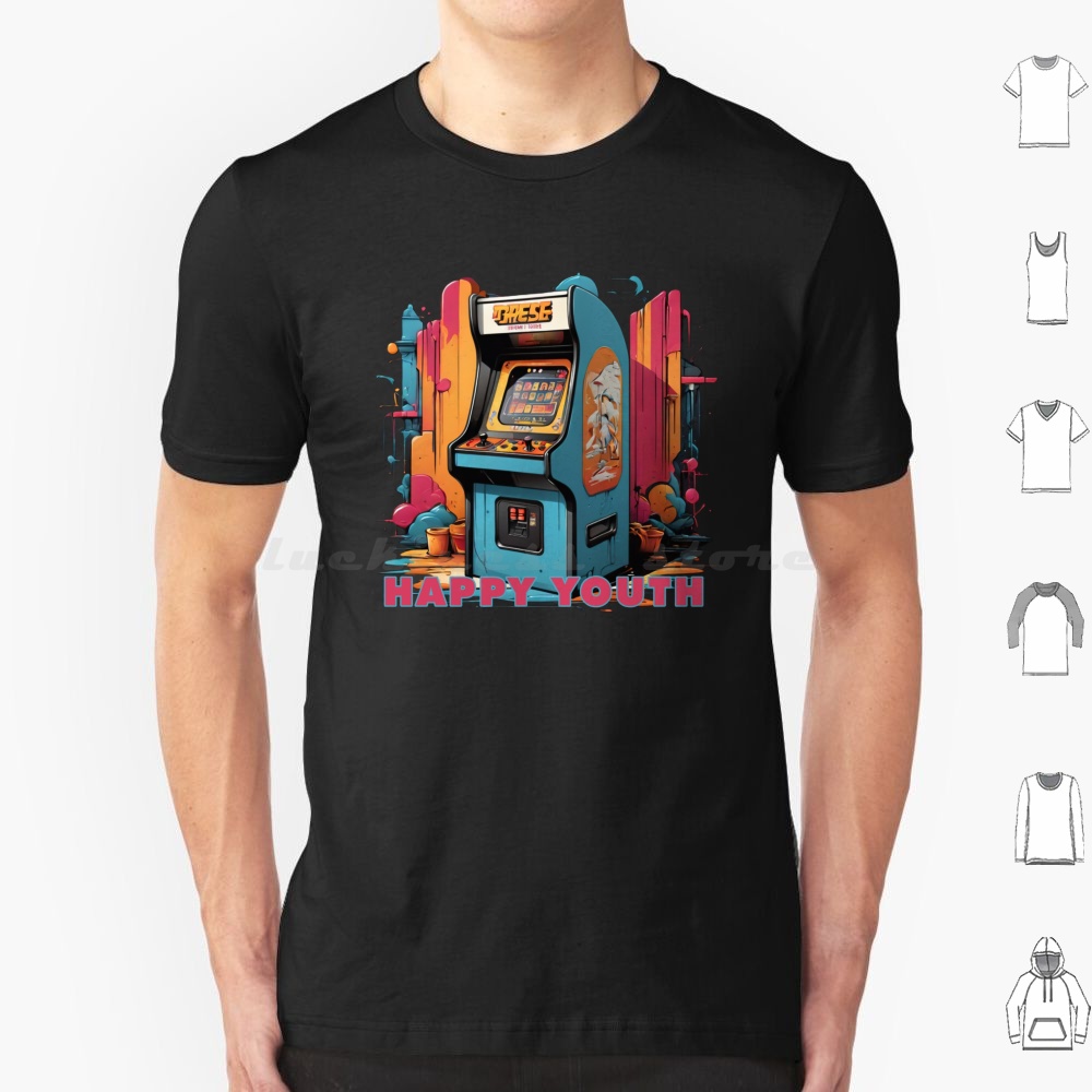 Happy Youth-Arcade T Shirt Men - Retro Gaming T Shirts reseña y precio