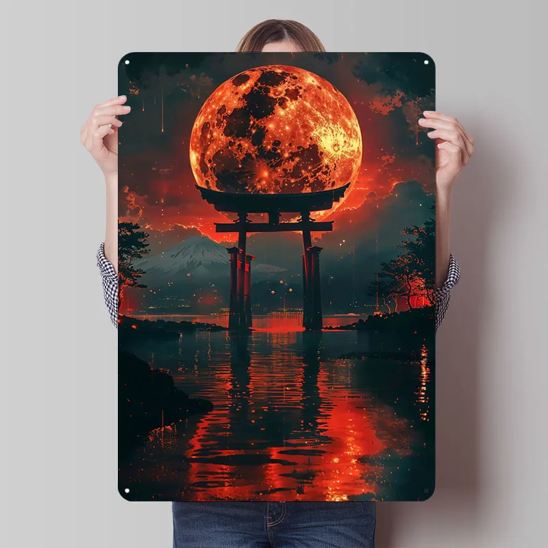 Blood Moon Torii Sign Printing - Retro Gaming At reseña y precio