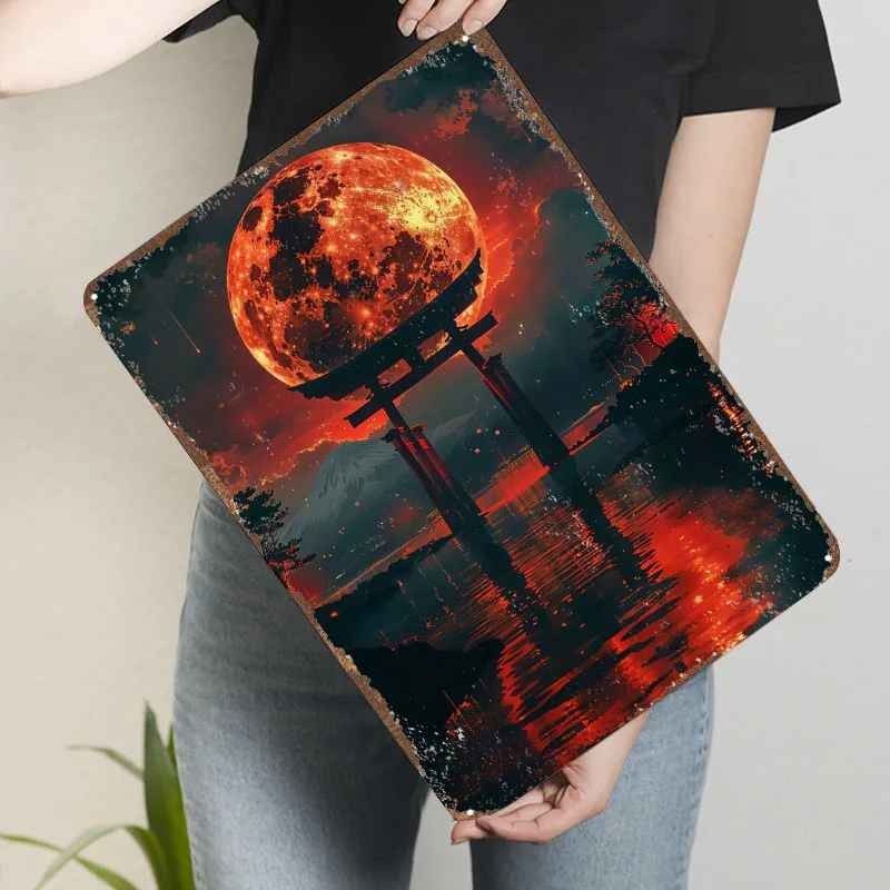 Blood Moon Torii Sign Printing - Retro Gaming At reseña y precio