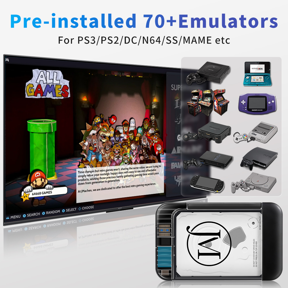 RETROBAT Portable 500G Gaming  - Retro Pc Gaming reseña y precio