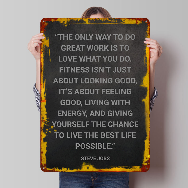 Steve Jobs Fitness Quote Metal - Retro Gaming At reseña y precio