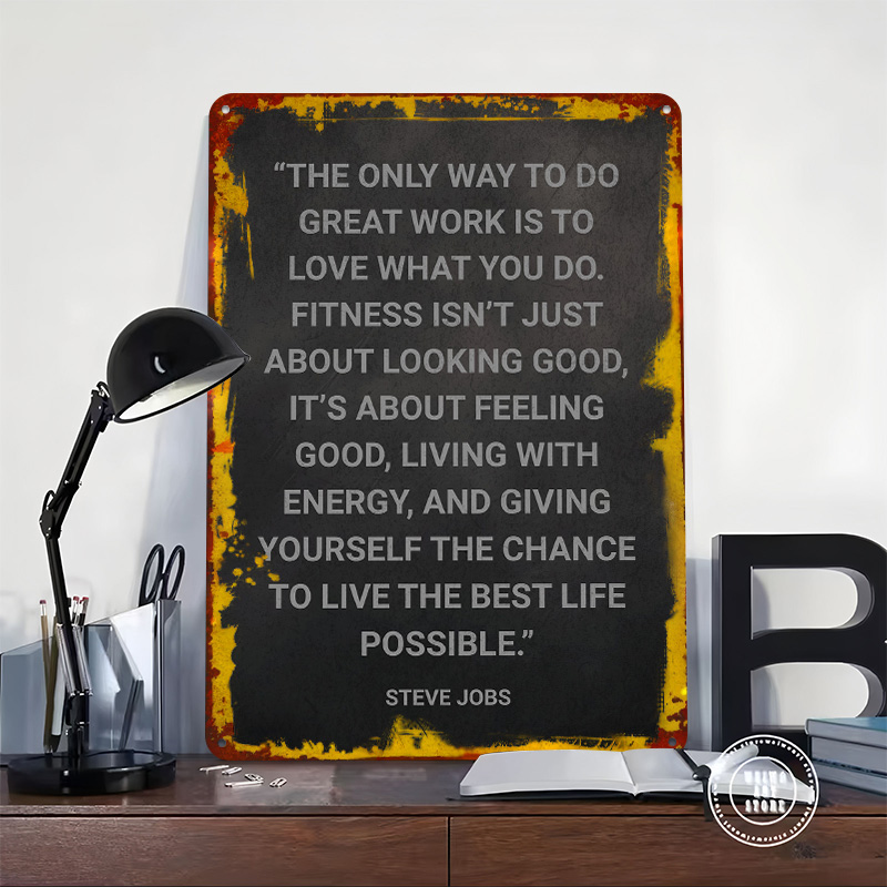 Steve Jobs Fitness Quote Metal - Retro Gaming At reseña y precio