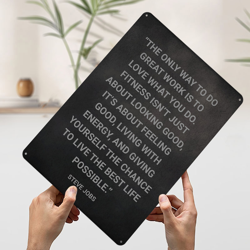 Steve Jobs Fitness Quote Metal - Retro Gaming At reseña y precio