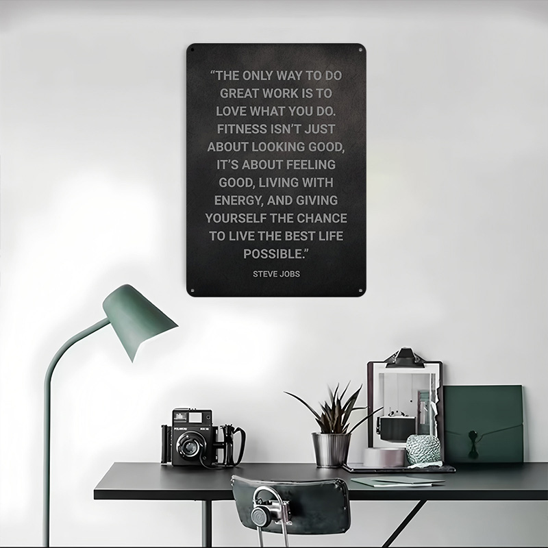 Steve Jobs Fitness Quote Metal - Retro Gaming At reseña y precio