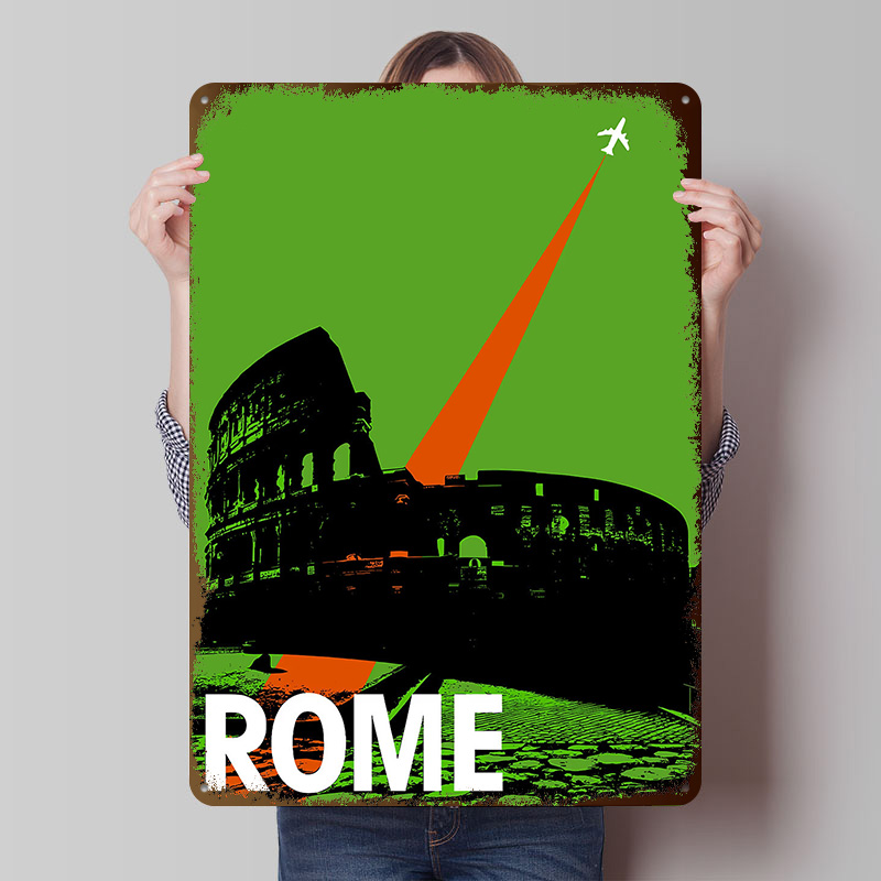 Rome Travel Metal Poster Custo - Retro Gaming At reseña y precio