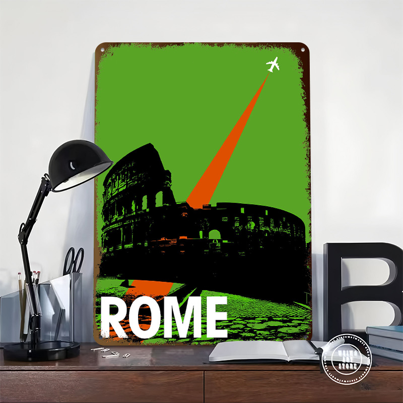 Rome Travel Metal Poster Custo - Retro Gaming At reseña y precio