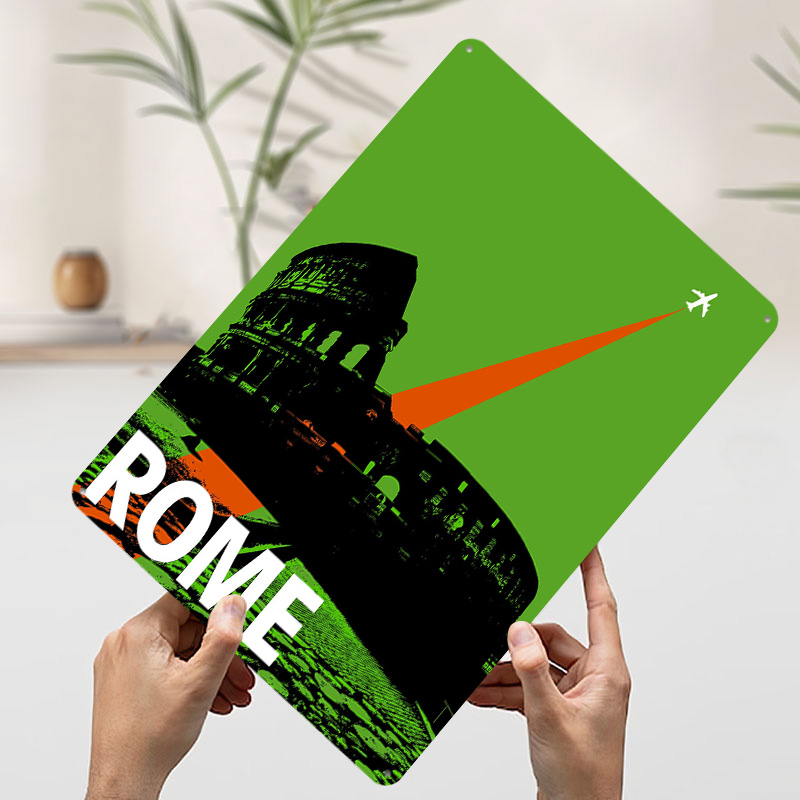 Rome Travel Metal Poster Custo - Retro Gaming At reseña y precio
