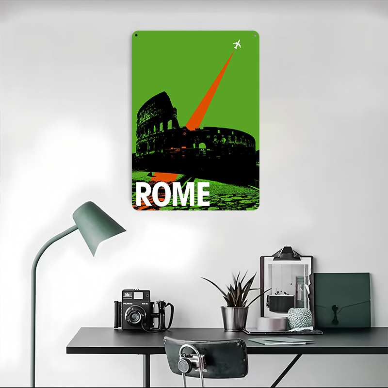 Rome Travel Metal Poster Custo - Retro Gaming At reseña y precio