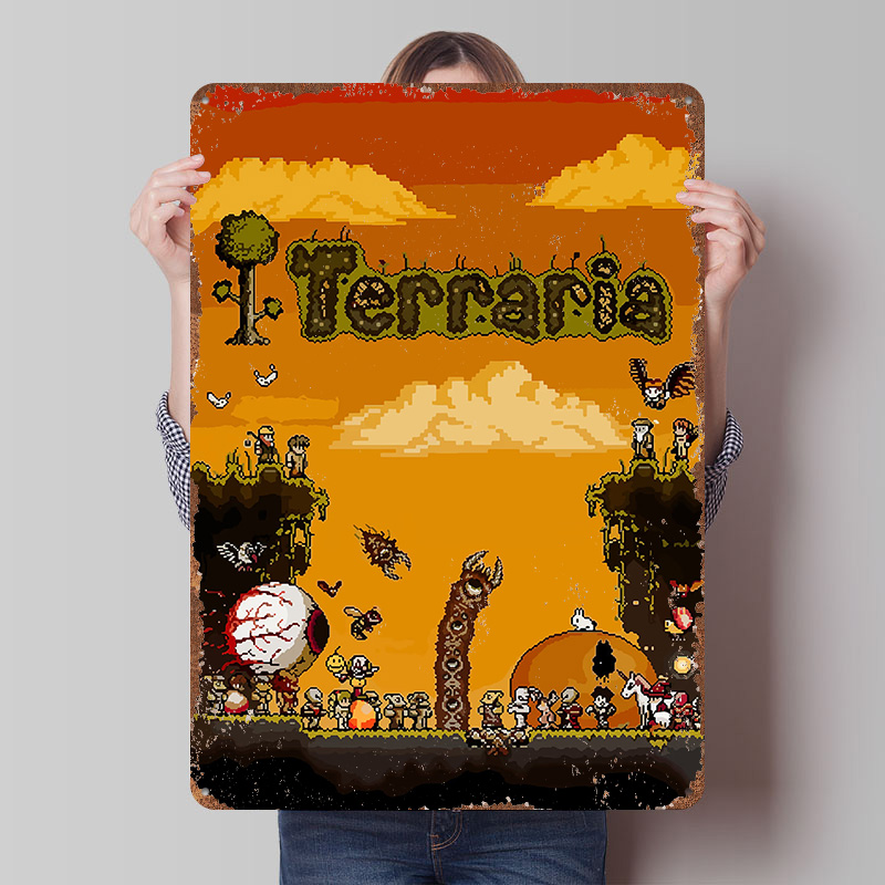 Terraria Pixel Art Game Printe - Retro Gaming At reseña y precio