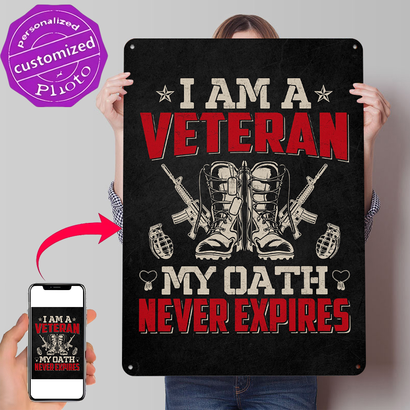Veteran Military Quote Metal P - Retro Gaming At reseña y precio