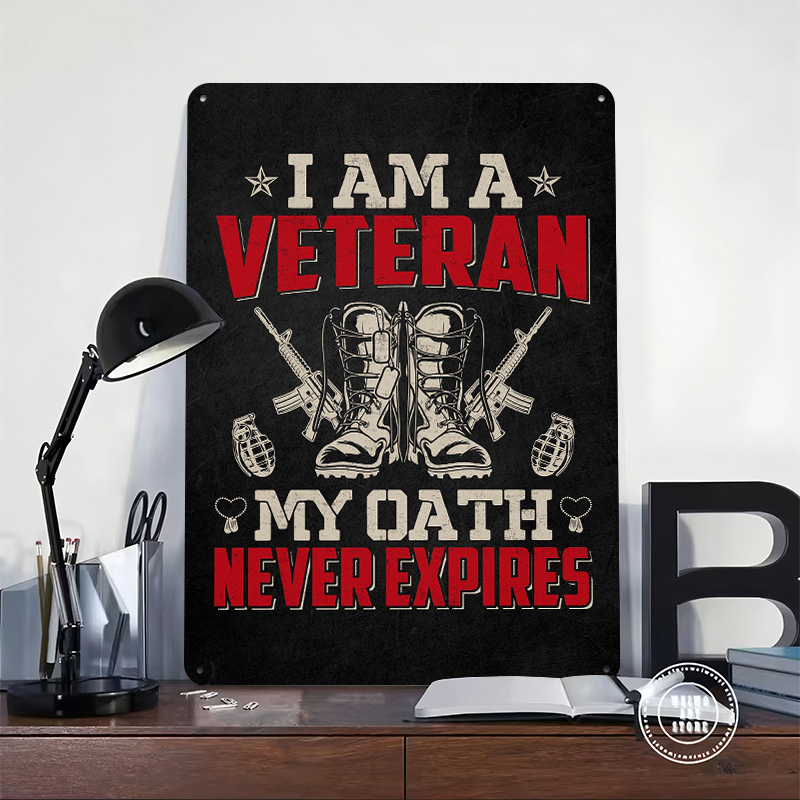 Veteran Military Quote Metal P - Retro Gaming At reseña y precio