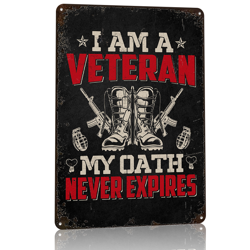 Veteran Military Quote Metal P - Retro Gaming At reseña y precio