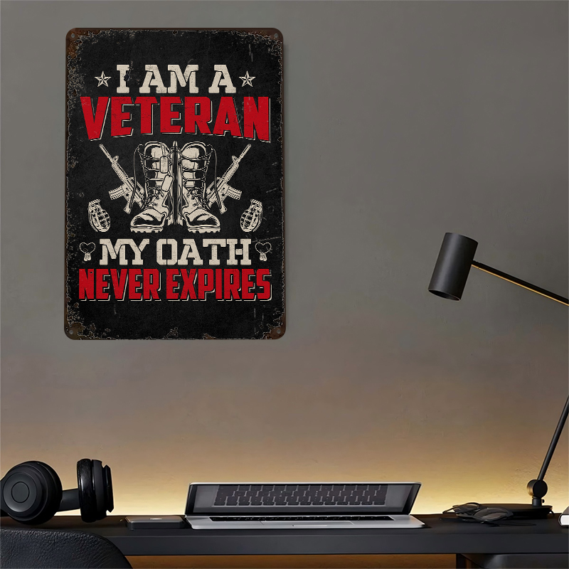 Veteran Military Quote Metal P - Retro Gaming At reseña y precio