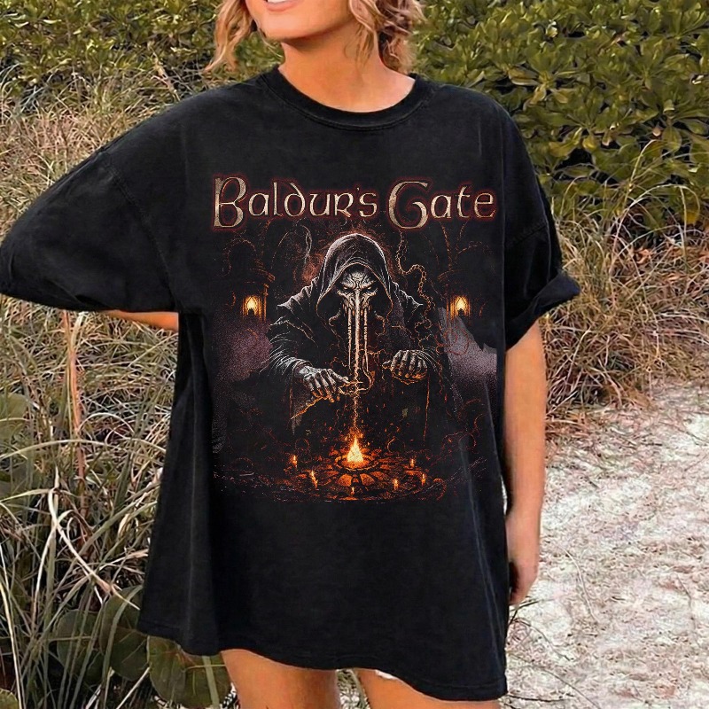 Vintage 90s Baldurs Gate 3 T-S - Retro Gaming T Shirts reseña y precio