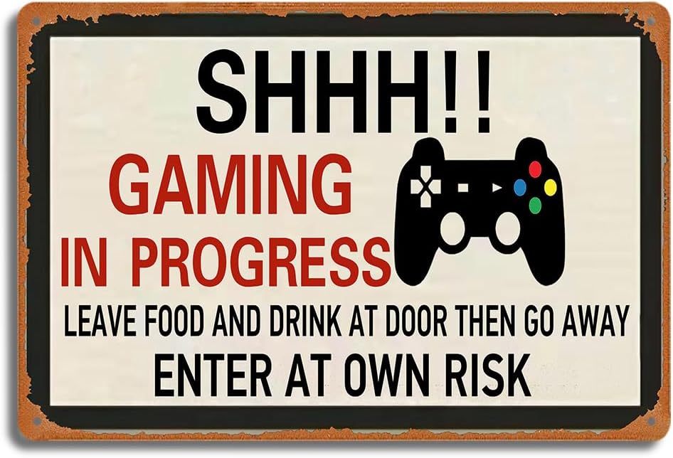 Retro Gaming Metal Tin Sign, S - Retro Gaming Room reseña y precio