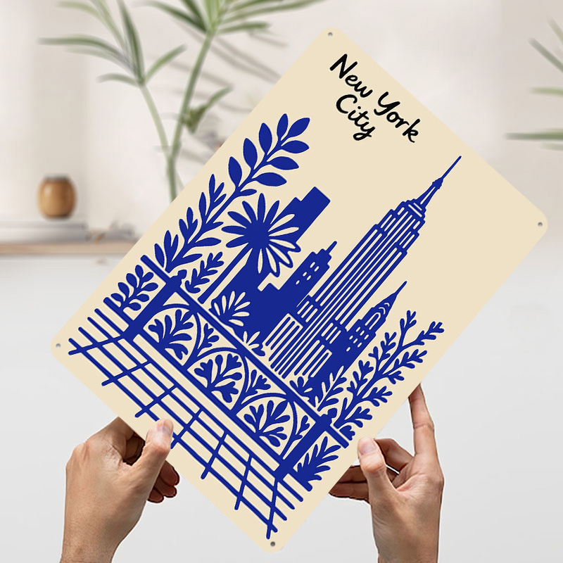 New York City Blue Poster Cust - Retro Gaming At reseña y precio