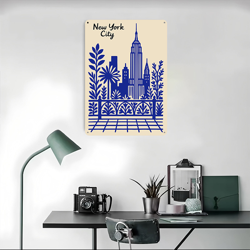 New York City Blue Poster Cust - Retro Gaming At reseña y precio