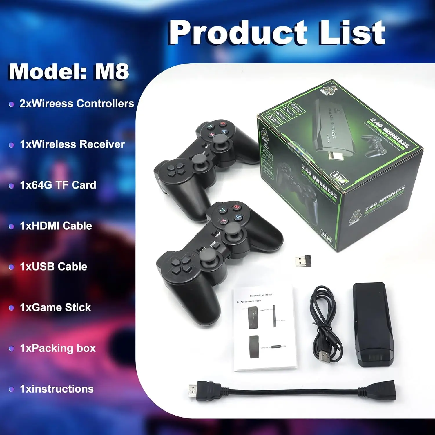 M8 Retro Gaming Stick with 9 S - Retro Gaming Game Stick reseña y precio