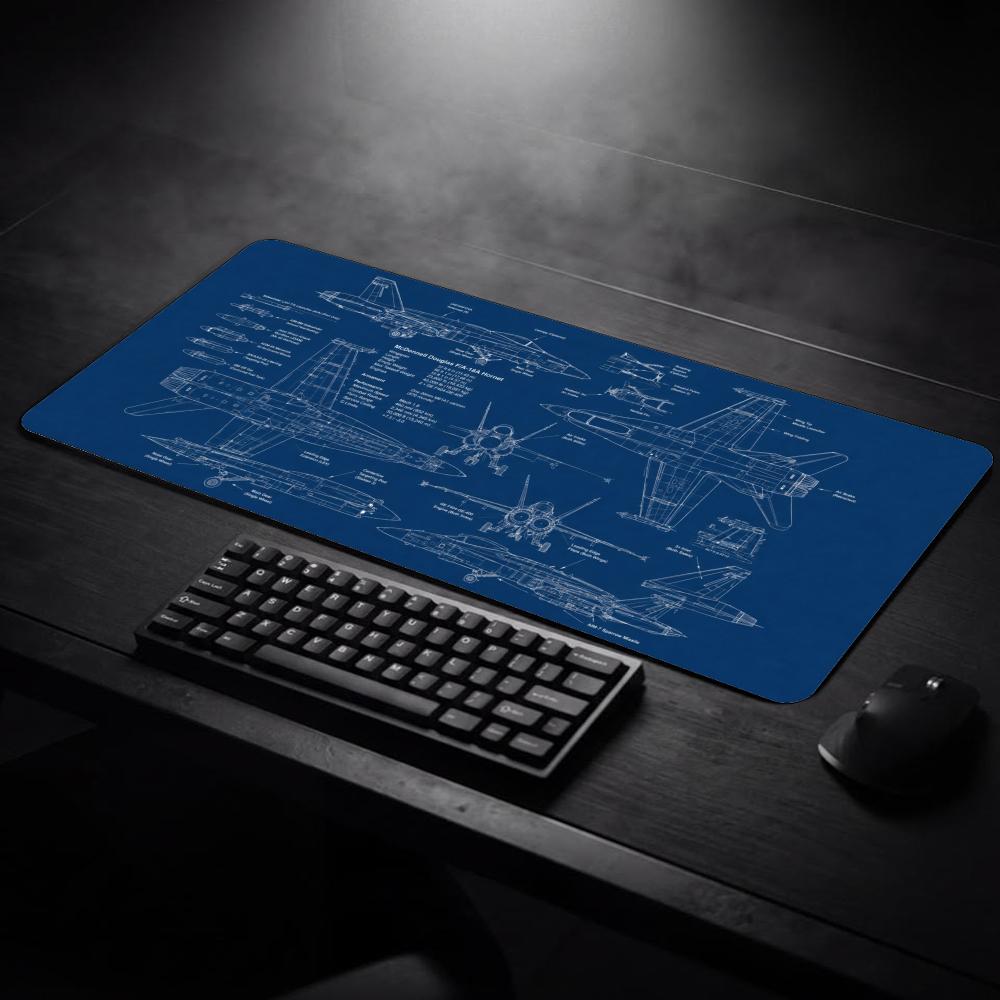 Large Aviation Blueprint Mouse - Retro Gaming Keyboard reseña y precio