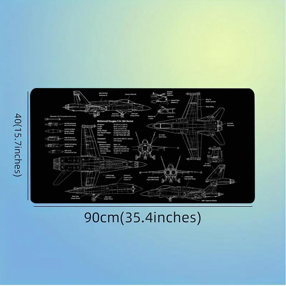 Large Aviation Blueprint Mouse - Retro Gaming Keyboard reseña y precio