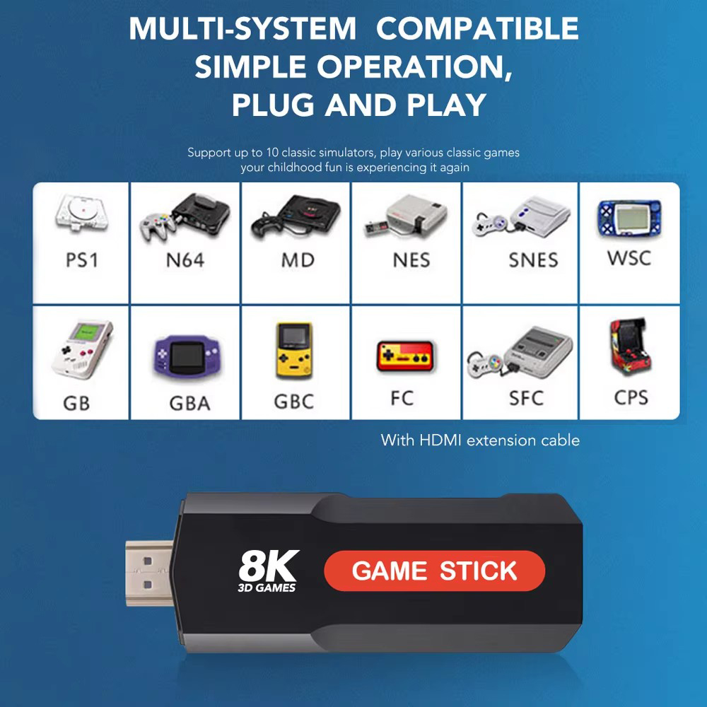 X2 Game Stick HD 4K 8K 3D Cons - Retro Gaming Game Stick reseña y precio