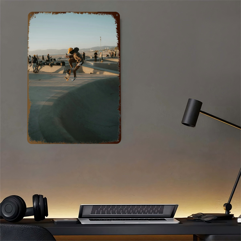 Skateboarder Mid-air At Sunset - Retro Gaming At reseña y precio