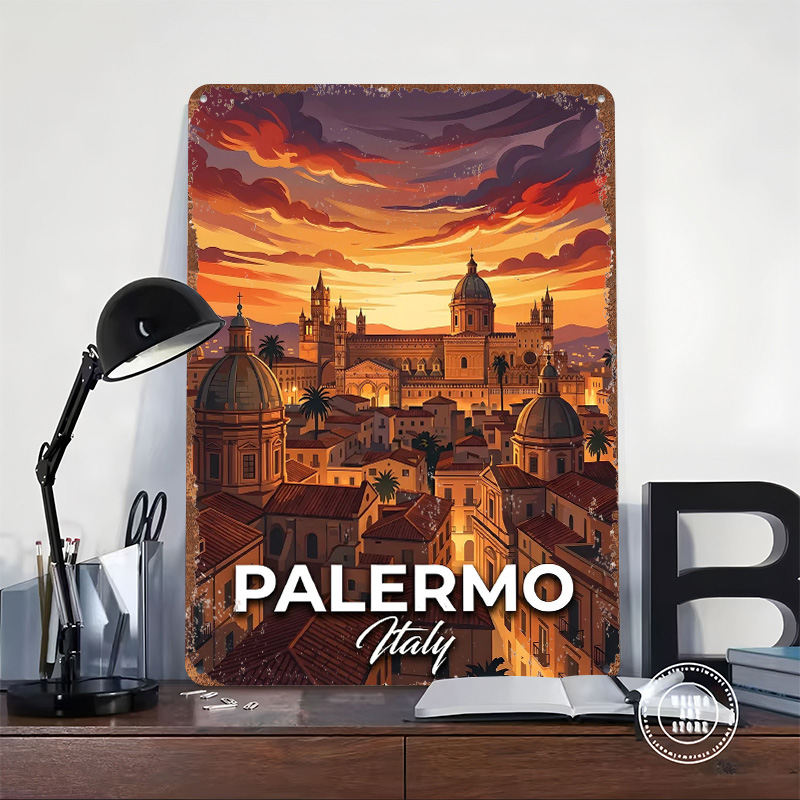 Palermo Italy Cityscape At Sun - Retro Gaming At reseña y precio