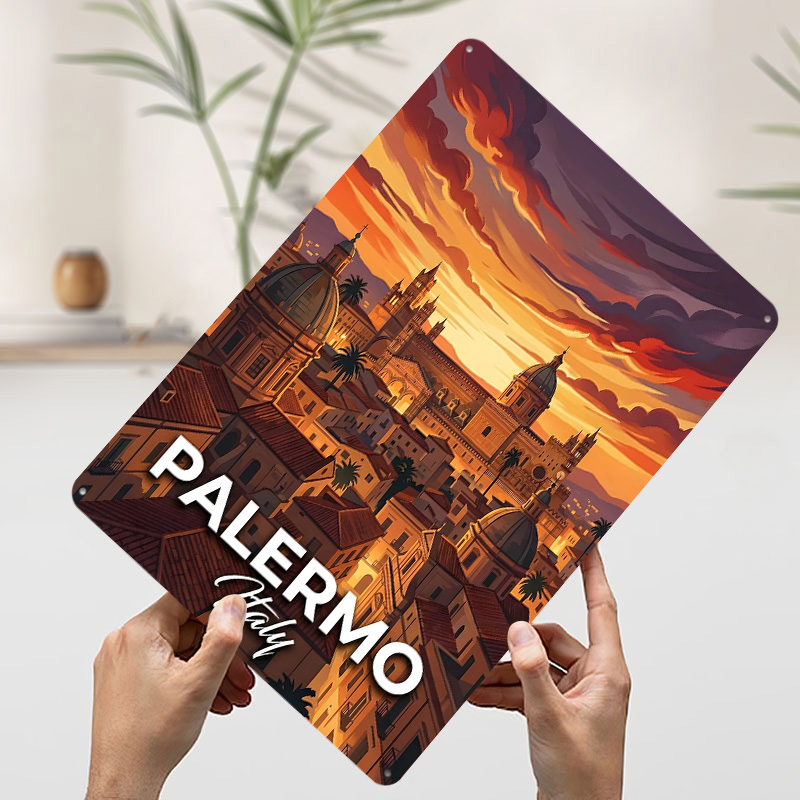 Palermo Italy Cityscape At Sun - Retro Gaming At reseña y precio