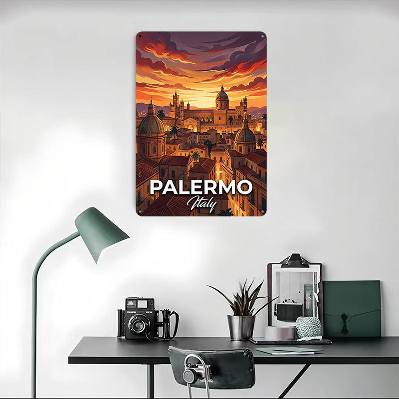 Palermo Italy Cityscape At Sun - Retro Gaming At reseña y precio